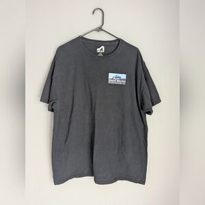 Surf Style Black Short Sleeve Tee with Surf Logo Size XL